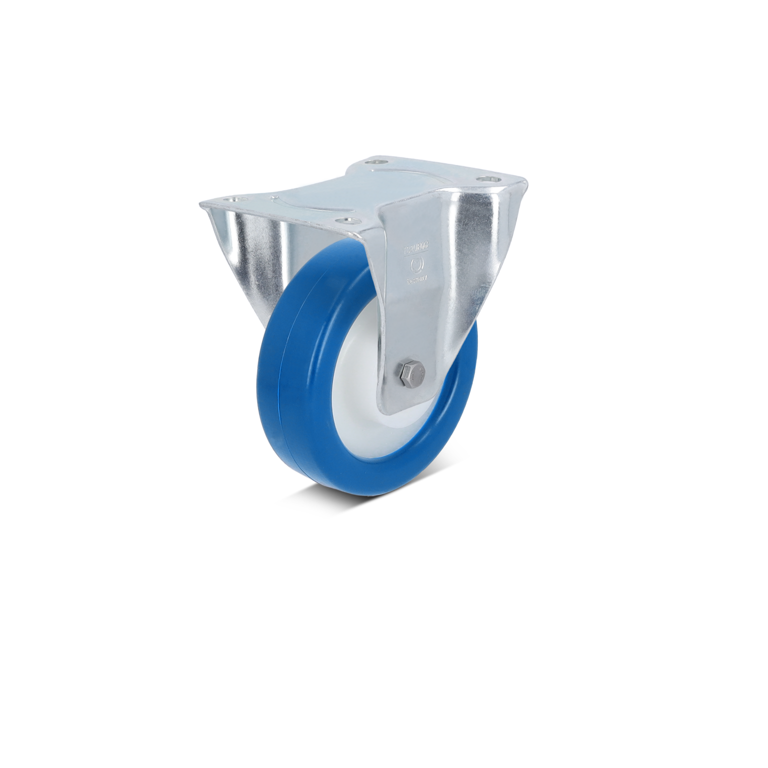 Standard-Bockrolle mit großer Platte – Polyurethanrad, zylindrisch