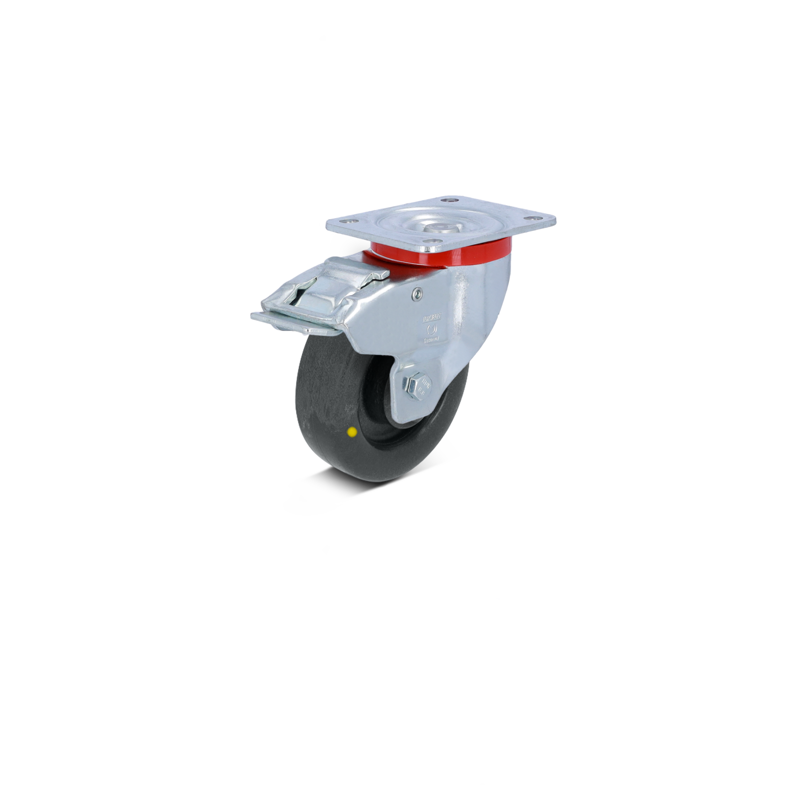 Mittelschwere Lenkrolle Stopp ESD Polyamidrad Kugellager 100 mm