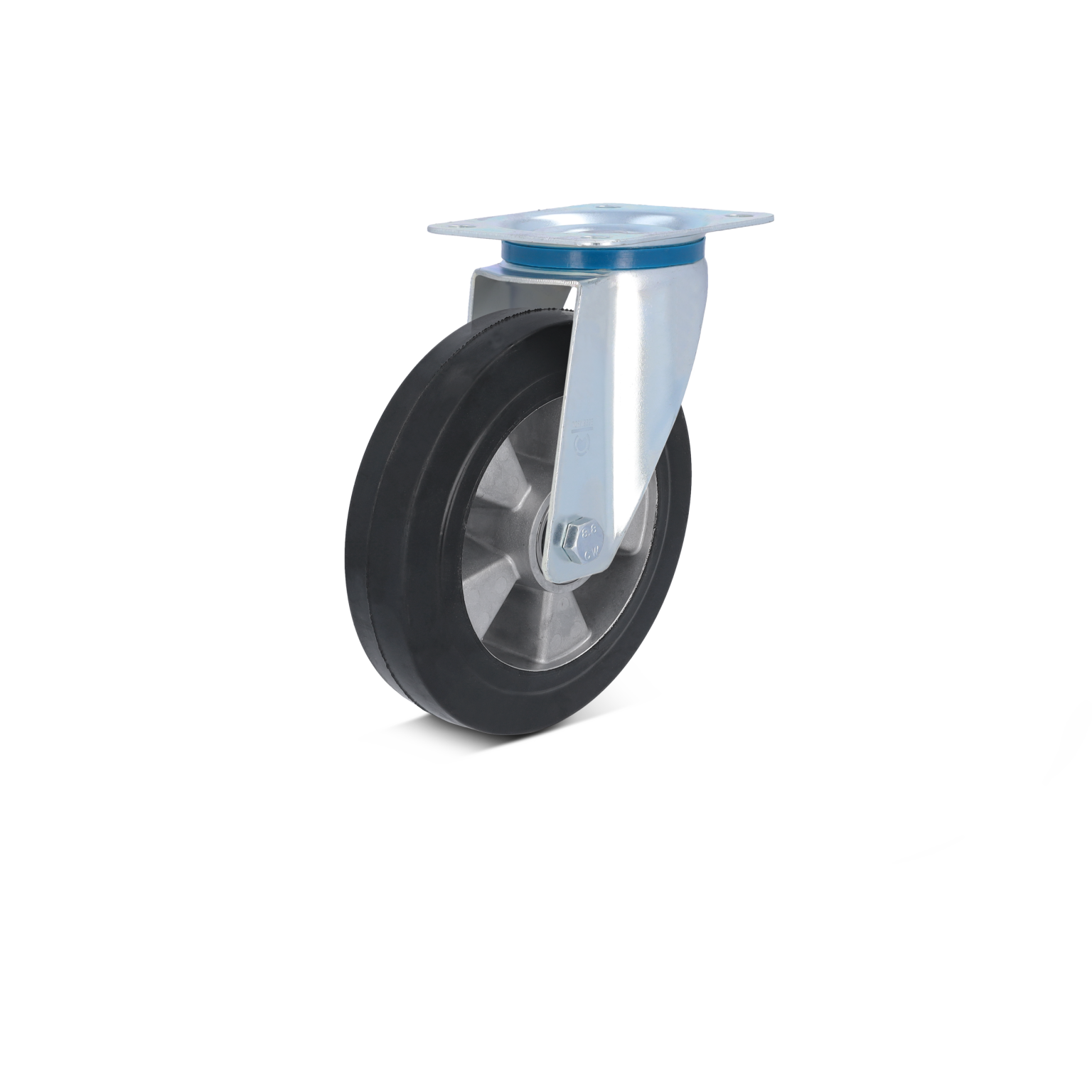 Standard Lenkrolle Elastik-Gummi schwarz Kugellager 200 mm